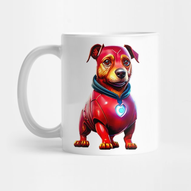 Canine Hero: Love-Shaped Arc Reactor Dachshund by fur-niche